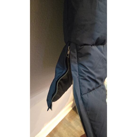 BCBG Max Azria Women's Navy Puffer Coat S Quilted Long Jacket - Picture 7 of 12